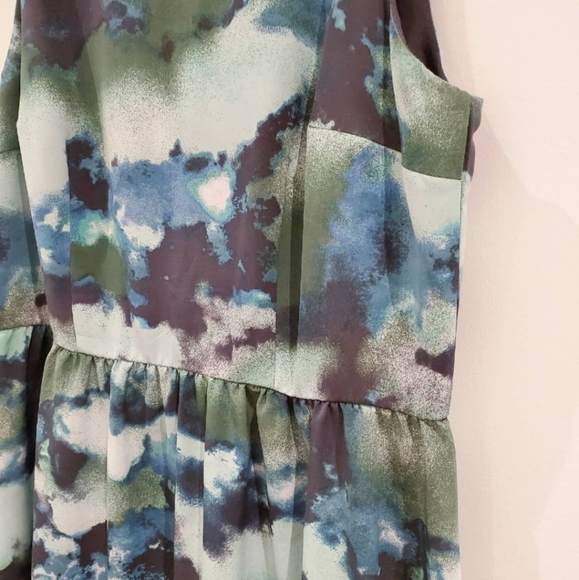 Pretty Blue & Green Party Dress - Picture 3 of 6